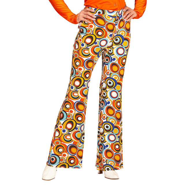 Disco 70S Hose Blau Orange Damen