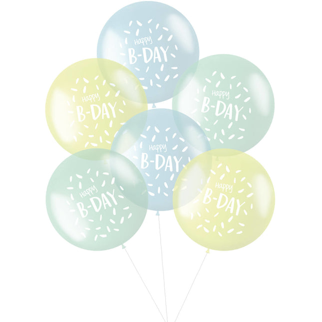 Ballons Happy B-Day 48cm 6pcs