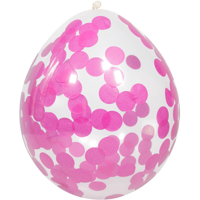 Konfetti Ballons Rosa 30cm 4Stück