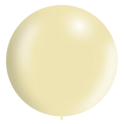 Elfenbeinfarbener Riesenballon XL Metallic 91cm