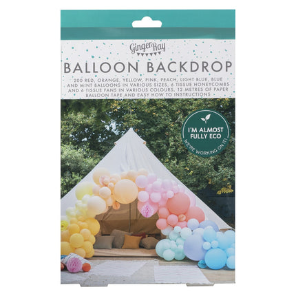 Regenbogenballons Regenbogenwaben XL DIY Set