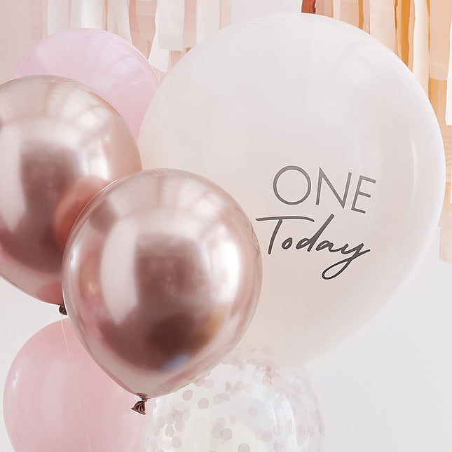 Rose Gold Luftballons Set 1 Jahr 10 Stück