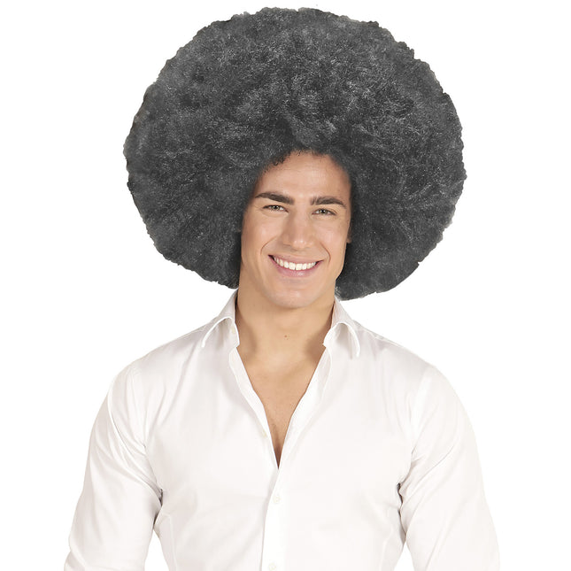 Schwarze Perücke Afro Extra Groß