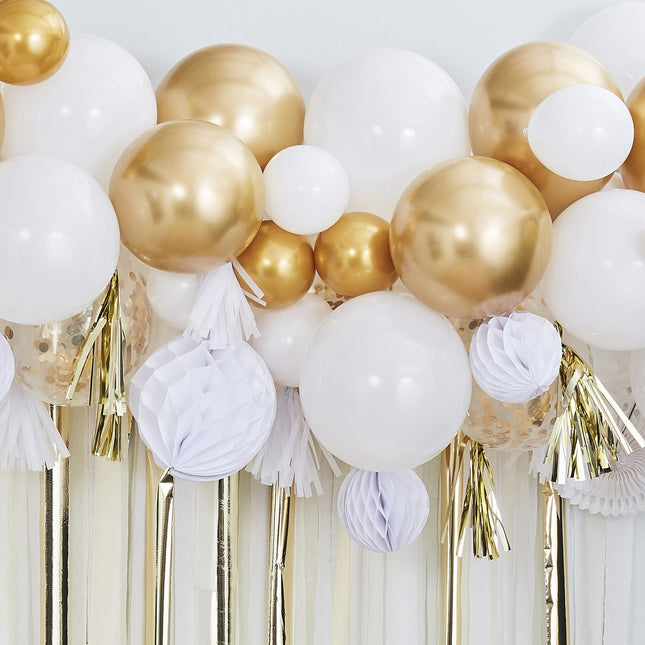 Gold Deko Set Luftballons