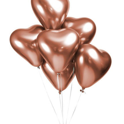 Herz Ballons Kupfer 30cm 6Stk