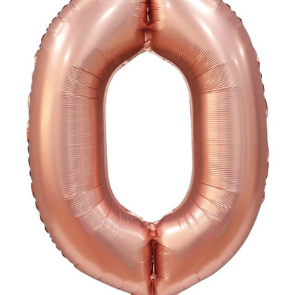 Rose Gold Figur Ballon 0 Jahr Glanz 86cm