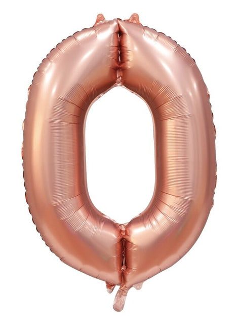 Rose Gold Figur Ballon 0 Jahr Glanz 86cm