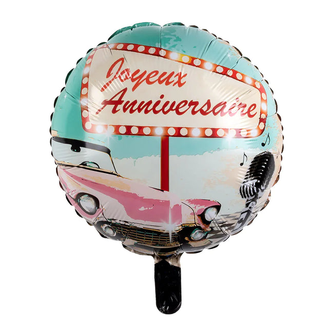 Joyeux Anniversaire Helium Ballon 50s Leer 45cm