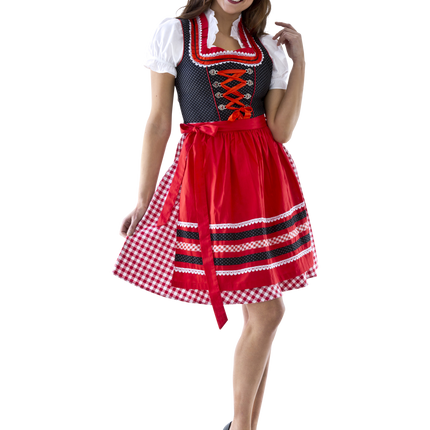 Rot Weiß Dirndl Kleid Oktoberfest Damen Kariert