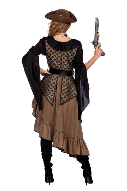 Piratenkleid Braun Damen