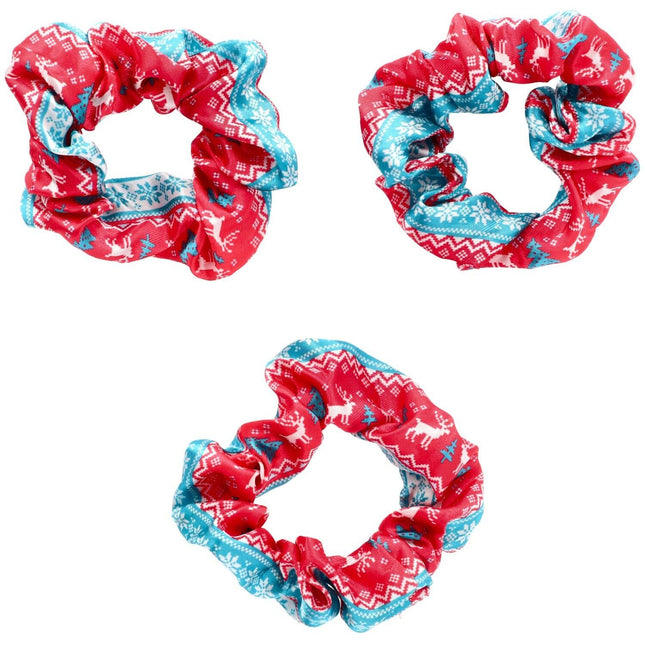 Weihnachten Scrunchies 3Stück