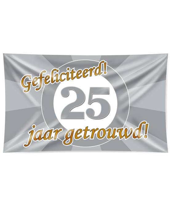 Giebelflagge 25 Jahre verheiratet 1.5m