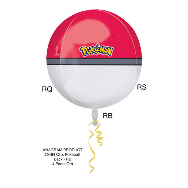 Pokemon Helium Ballon Pokeball 40cm leer