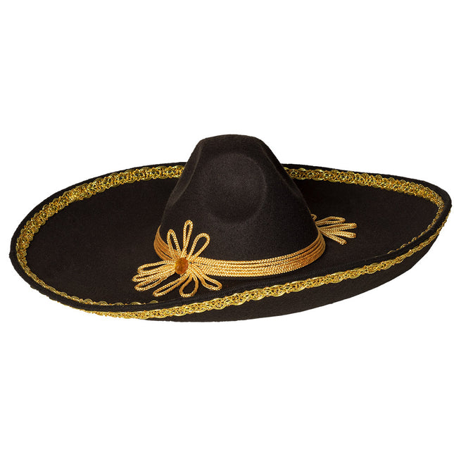 Schwarzer Sombrero Carlos 55cm