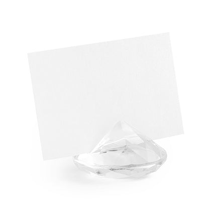 Tischkartenhalter Transparent Diamant 4cm 10 Stk.