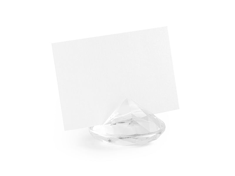 Tischkartenhalter Transparent Diamant 4cm 10 Stk.