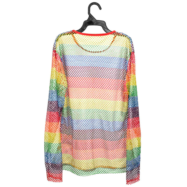 Fischnetz Top Damen Regenbogen