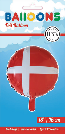 Heliumballon Flagge Dänemark 45cm leer