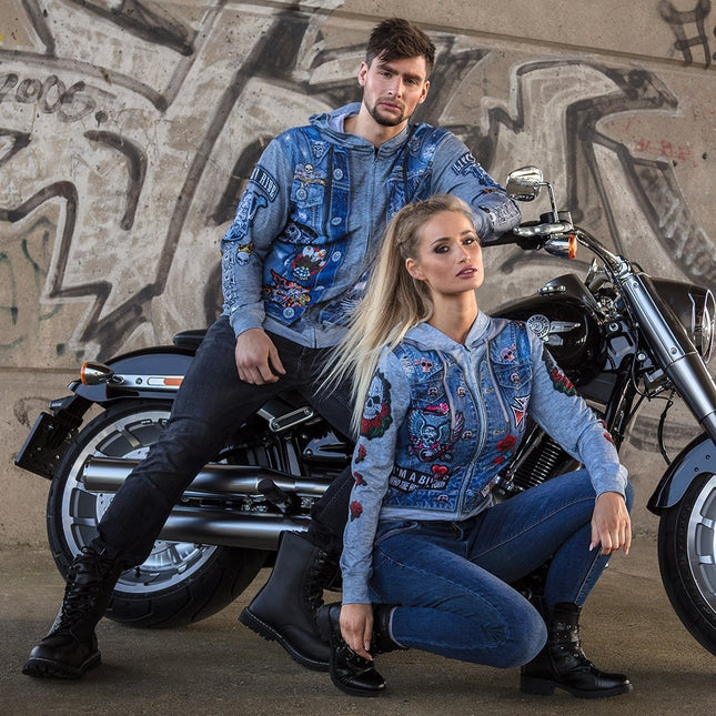 Shirt Männer Biker Foto Realistisch