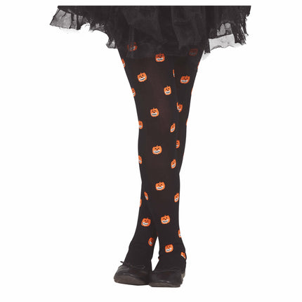 Halloween Legging Kürbis Kind