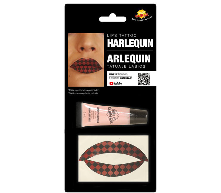 Lippen Tattoo Harlekin