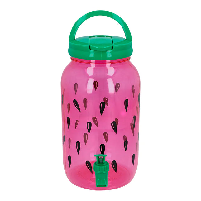 Grün/Pink Getränkespender Wassermelone mit Wasserhahn 3,8l