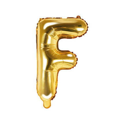 Folienballon Buchstabe F Gold Leer 35cm