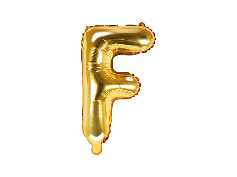 Folienballon Buchstabe F Gold Leer 35cm