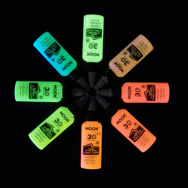 Moon Glow Glow in the Dark Fabric Paint Rot 30ml