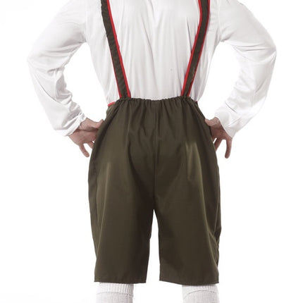 Dunkelgrüne Lederhosen für Männer