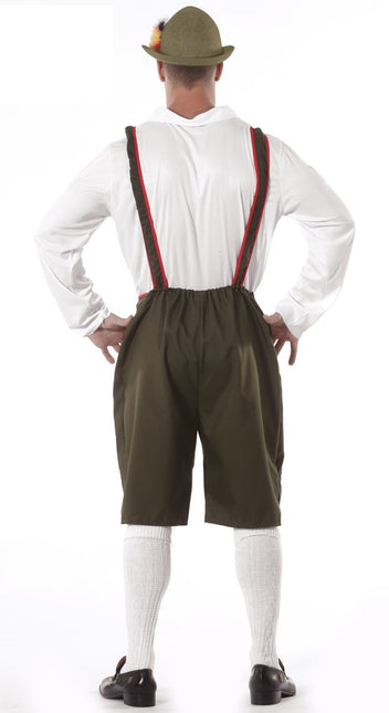 Dunkelgrüne Lederhosen für Männer