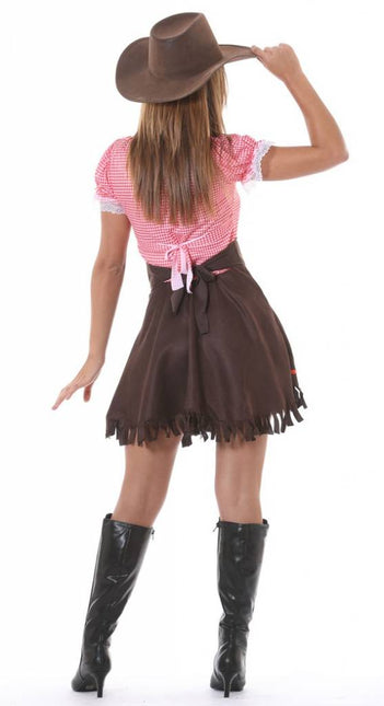 Cowgirl Kleid Braun Damen