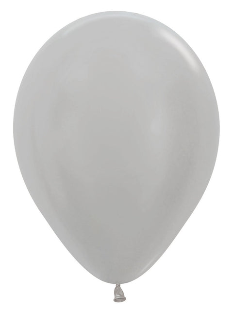 Ballons Perle Silber 30cm 12Stk