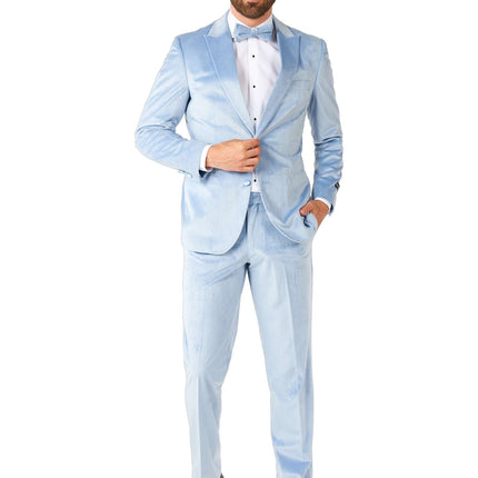 Hellblauer Samt-Smoking Männer <tc>OppoSuits</tc>