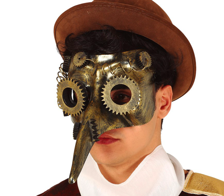 Steampunk Maske Braun