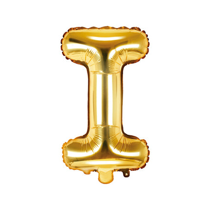 Folienballon Buchstabe I Gold Leer 35cm