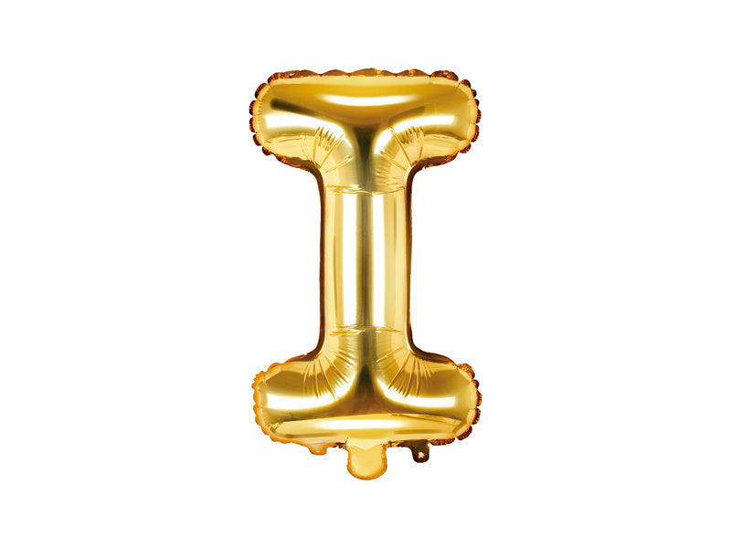 Folienballon Buchstabe I Gold Leer 35cm