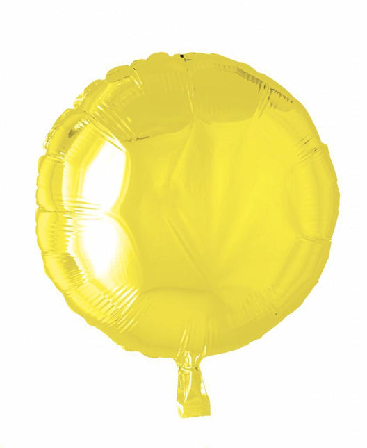 Heliumballon Rund Gelb 46cm Leer