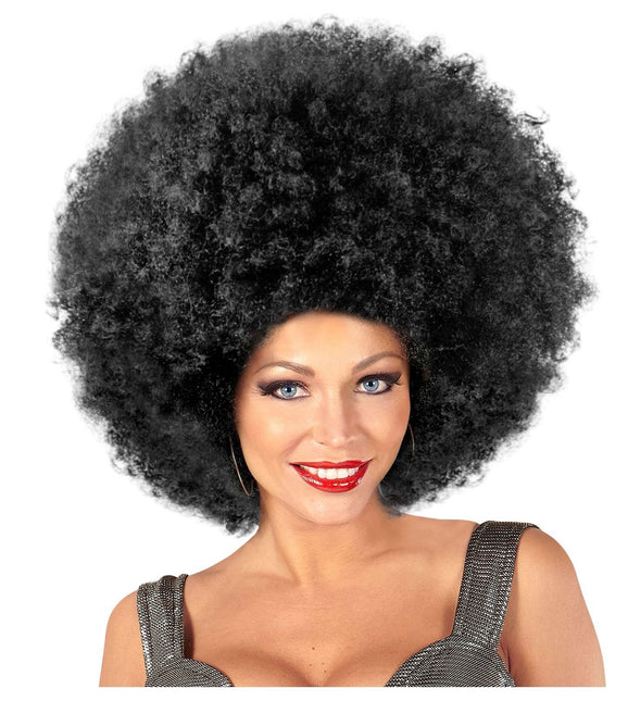 Schwarze Perücke Afro Maxi