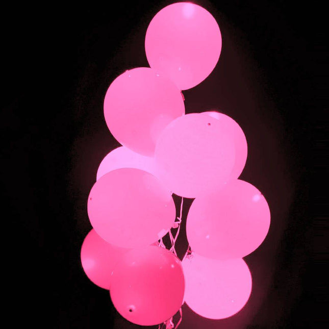 Rosa Led Ballons 30cm 5Stück