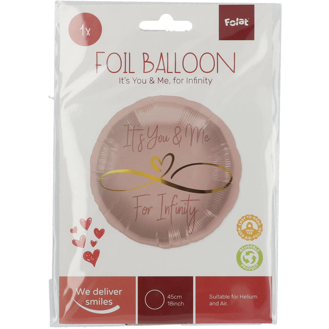 Heliumballon Unendlichkeit Liebe Leer 45cm