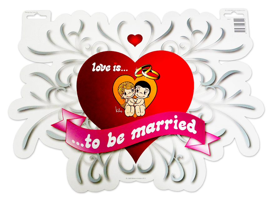 Türschild Love Is To Be Married 45cm