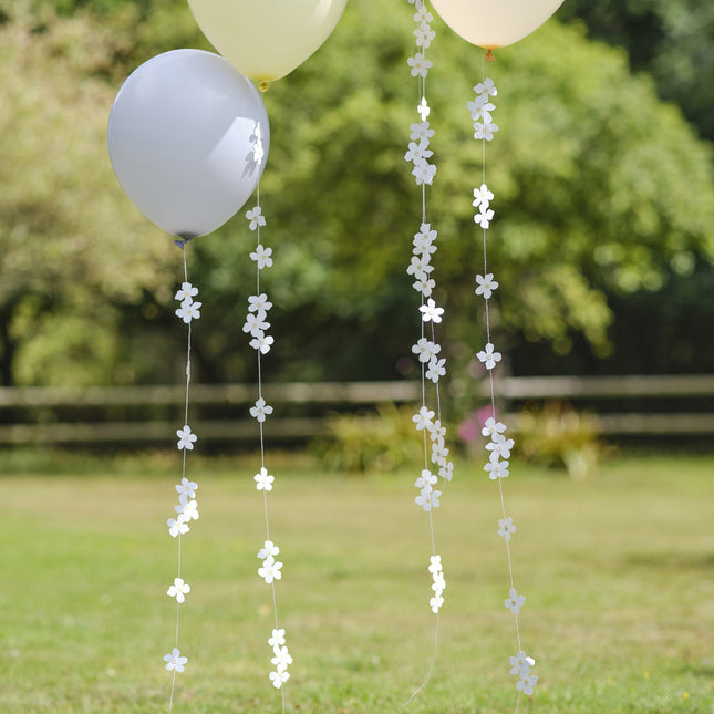 Ballonband Blumen 1m 5Stk