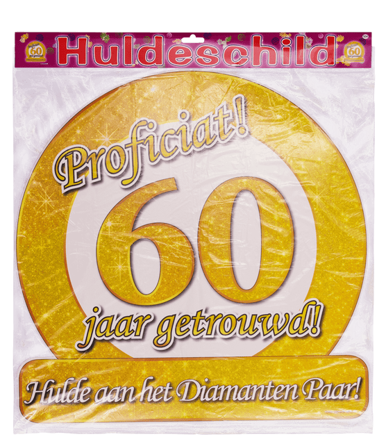 Türschild 60 Jahre verheiratet 50cm