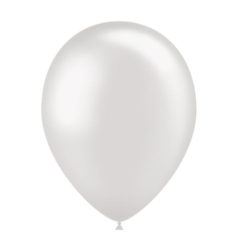 Hellgraue Ballons Metallic 25cm 50Stk