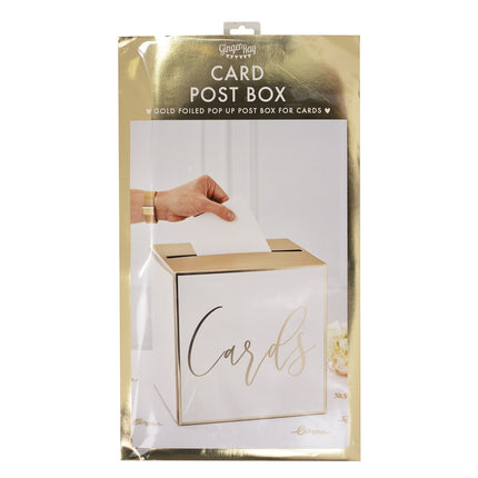 Goldene Karten Box 25cm