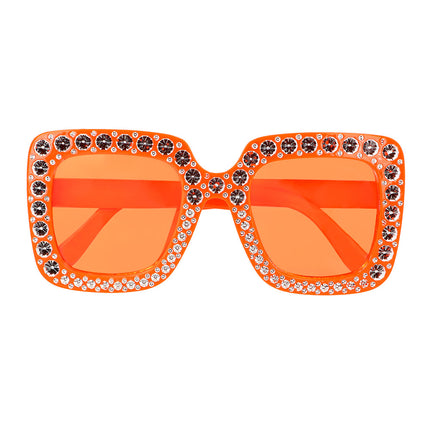 Orange Brille Glitter