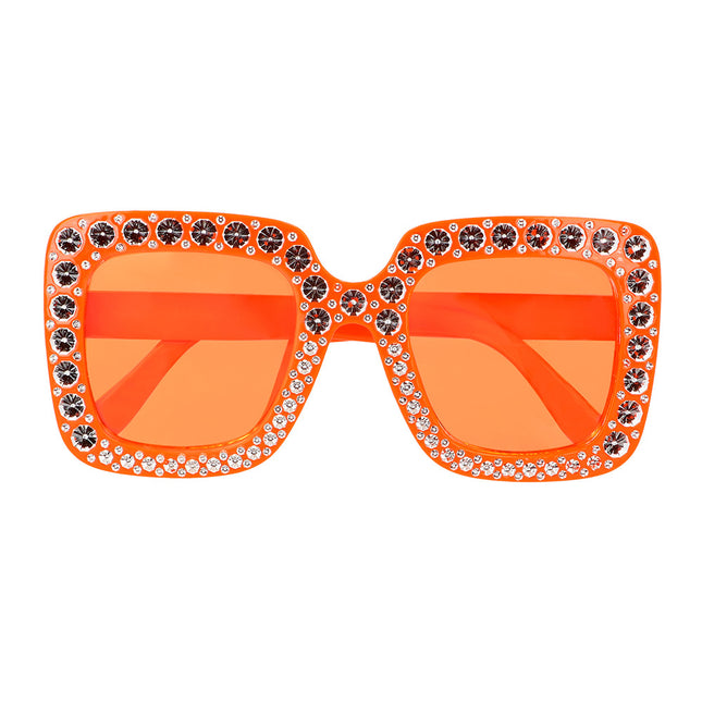 Orange Brille Glitter