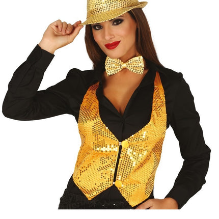 Gold Glitter Gilet