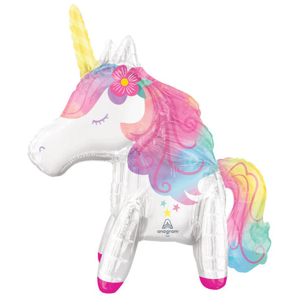 Helium Ballon Einhorn Blume Leer 63cm